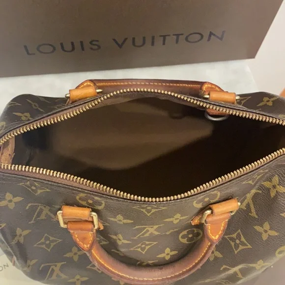 ❌SOLD❌ AUTHENTIC Louis Vuitton LV Monogram Canvas Speedy 25 Handbag Bag Vintage - Picture 14 of 16